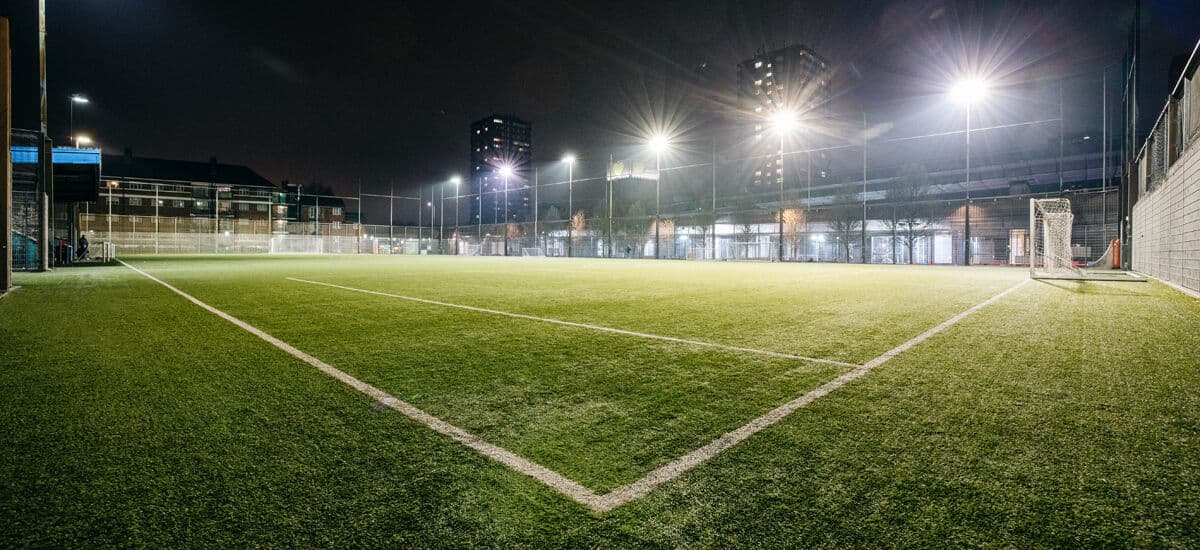 Floodlit Westway pitch where Talent ID games are played